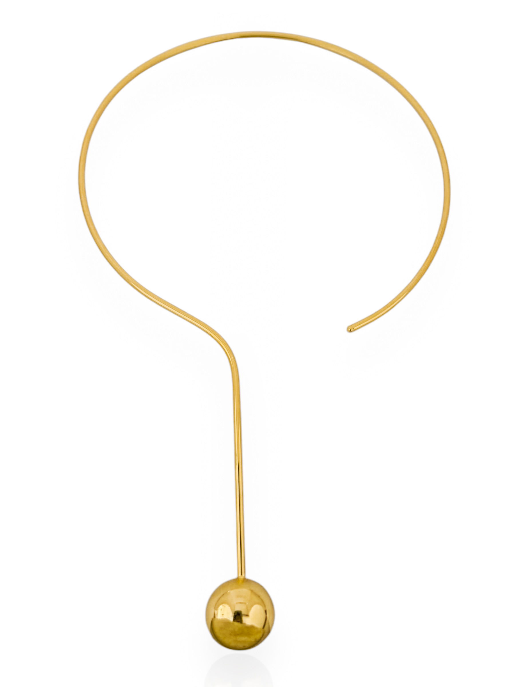 Colar Folheado a Ouro 18k Aro Com Esferas