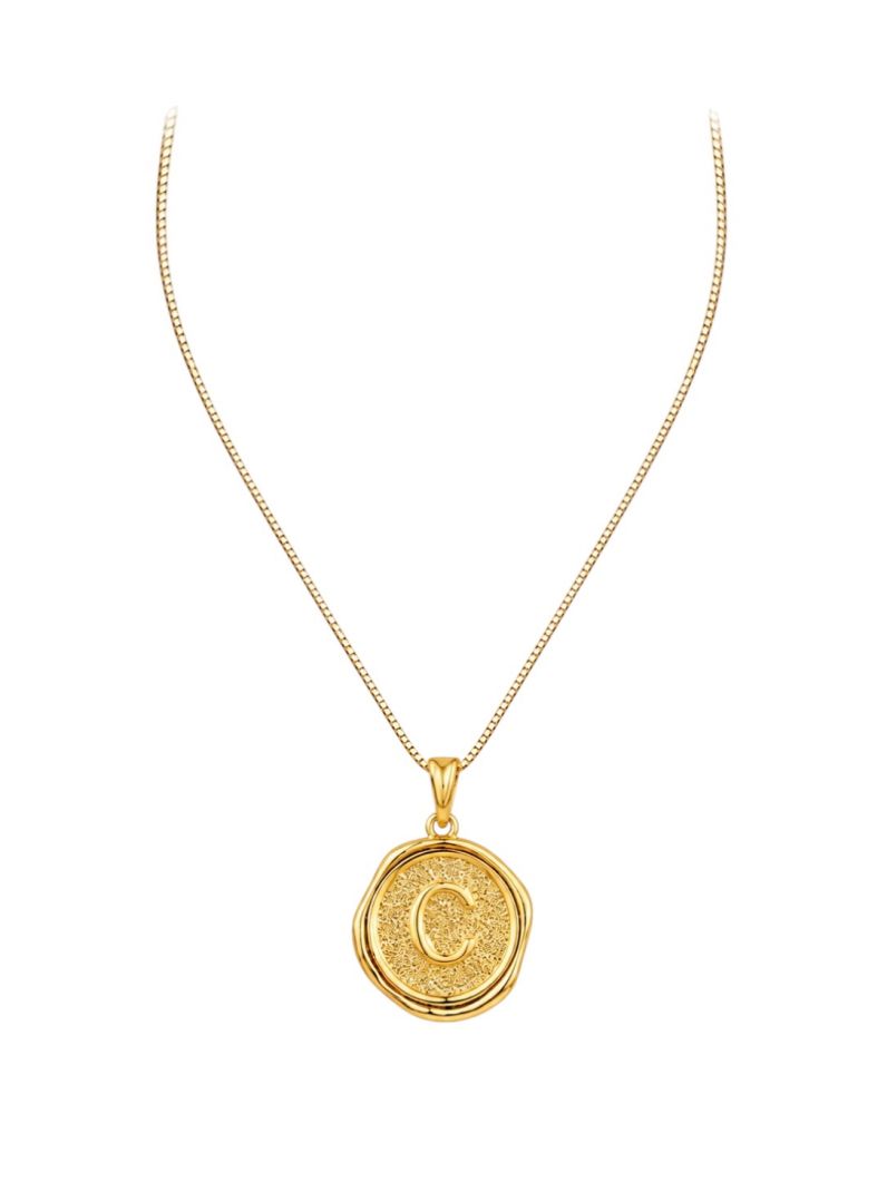 Colar Folheado a Ouro 18k Circulo com Inicial