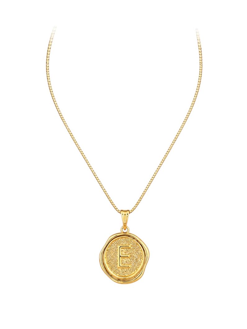 Colar Folheado a Ouro 18k Circulo com Inicial
