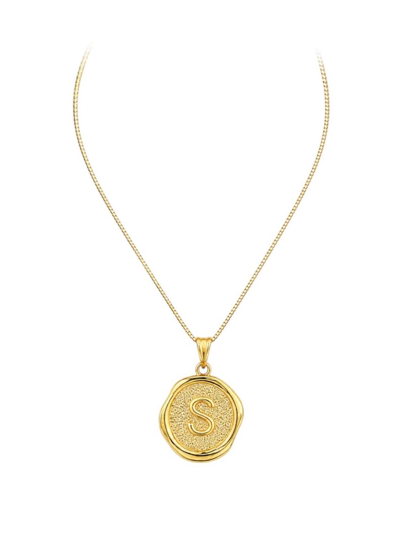 Colar Folheado a Ouro 18k Circulo com Inicial