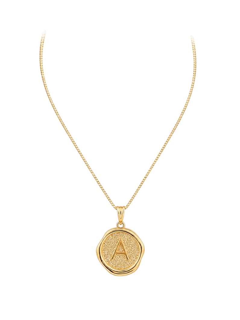 Colar Folheado a Ouro 18k Circulo com Inicial
