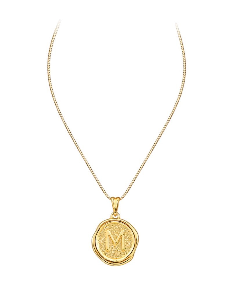 Colar Folheado a Ouro 18k Circulo com Inicial