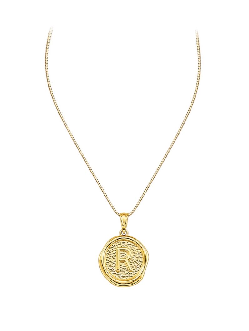 Colar Folheado a Ouro 18k Circulo com Inicial