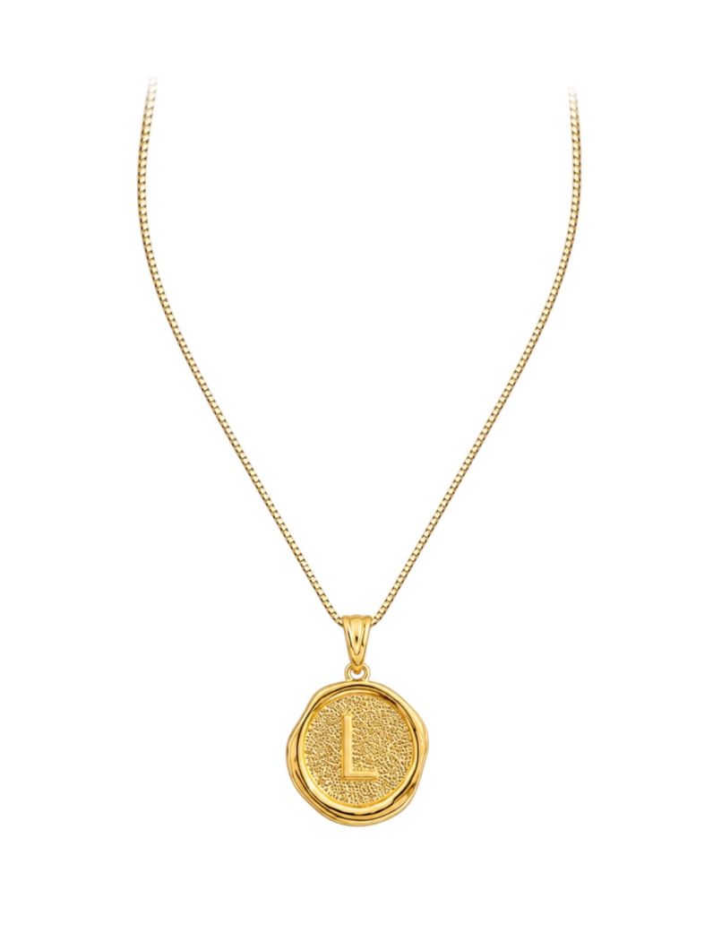 Colar Folheado a Ouro 18k Circulo com Inicial