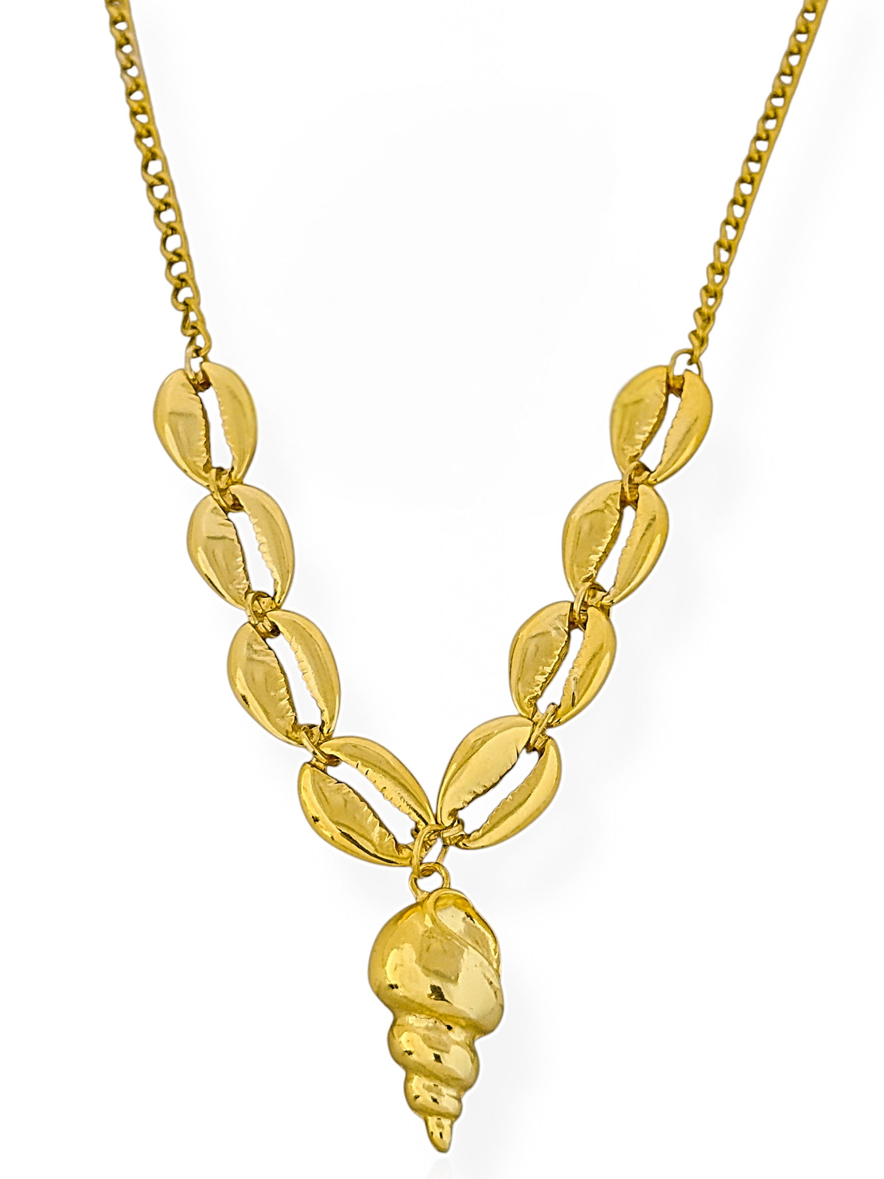 Colar Folheado a Ouro 18k Com Conchas