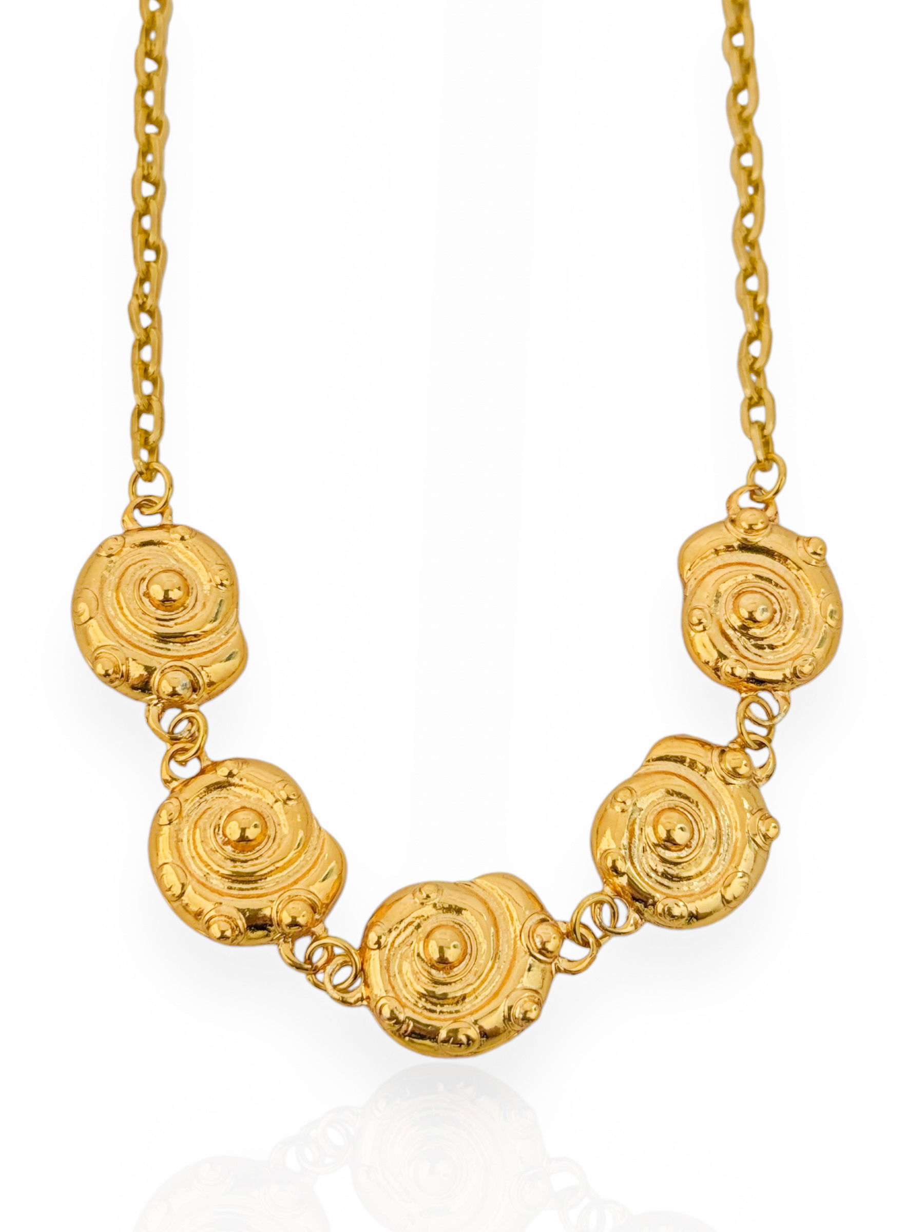 Colar Folheado a Ouro 18k Concha Espiral