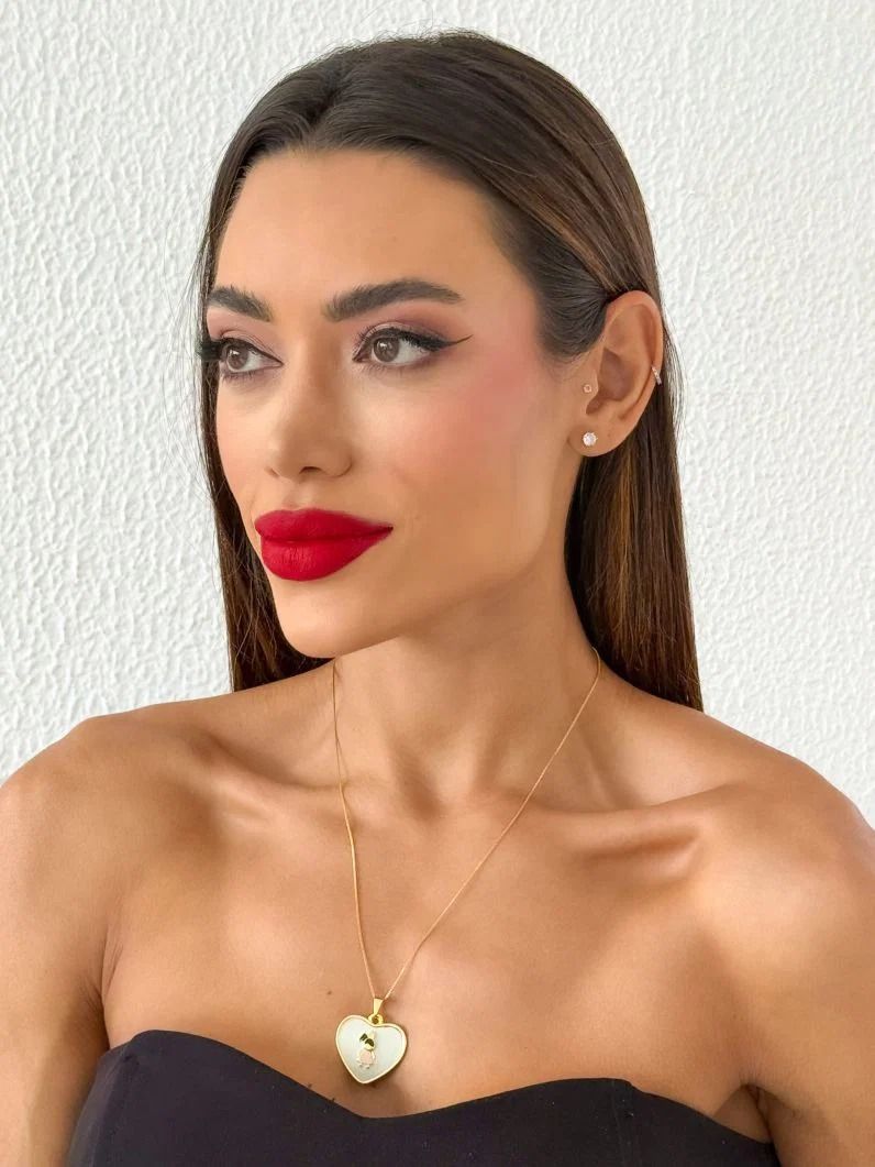 Colar Folheado a Ouro 18K Coração Filhos