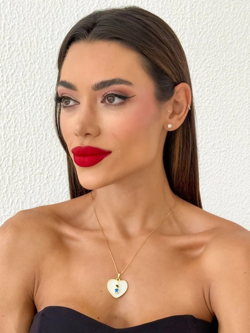 Colar Folheado a Ouro 18K Coração Filhos
