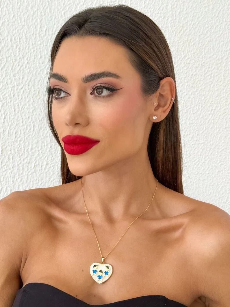 Colar Folheado a Ouro 18K Coração Filhos