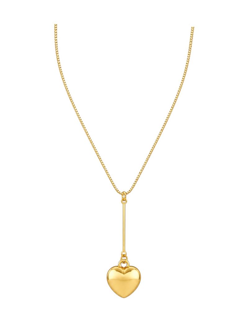 Colar Folheado a Ouro 18k Coração Liso