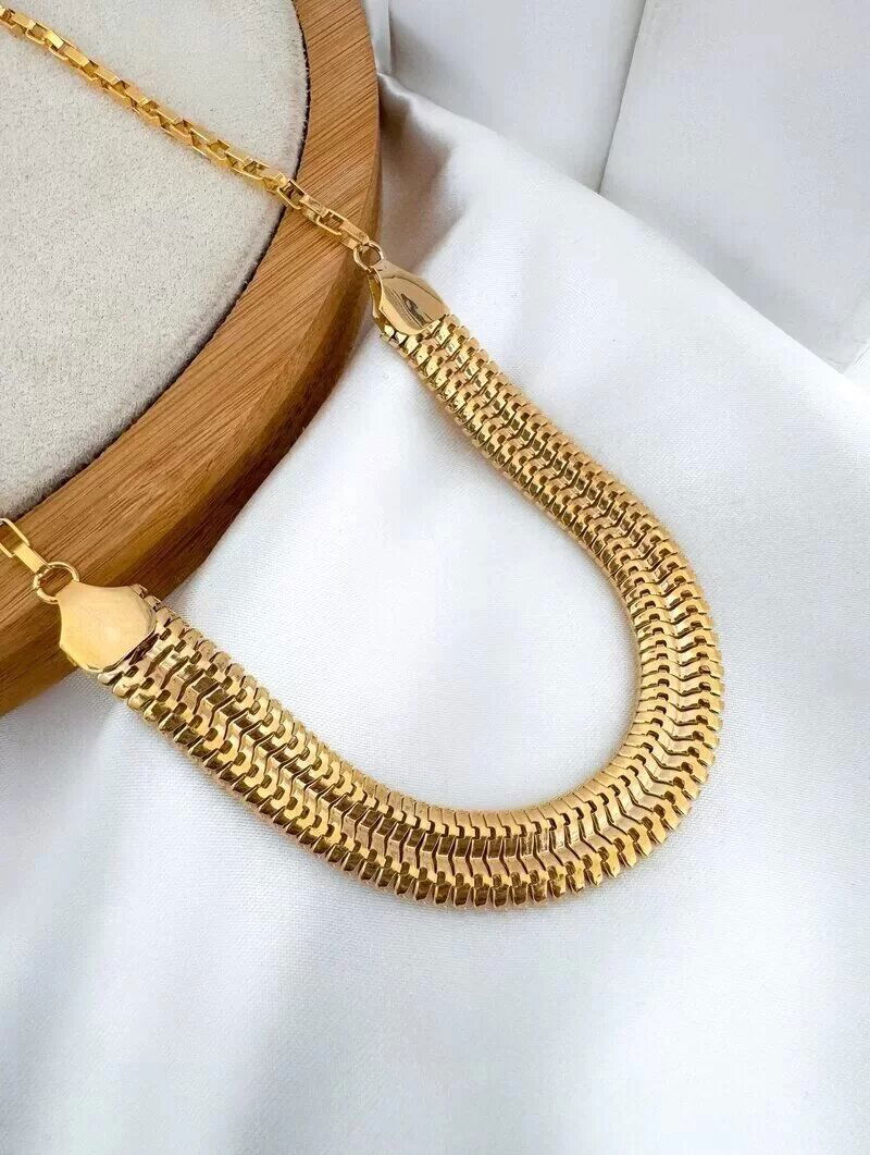 Colar Folheado a Ouro 18k Corrente Lacraia