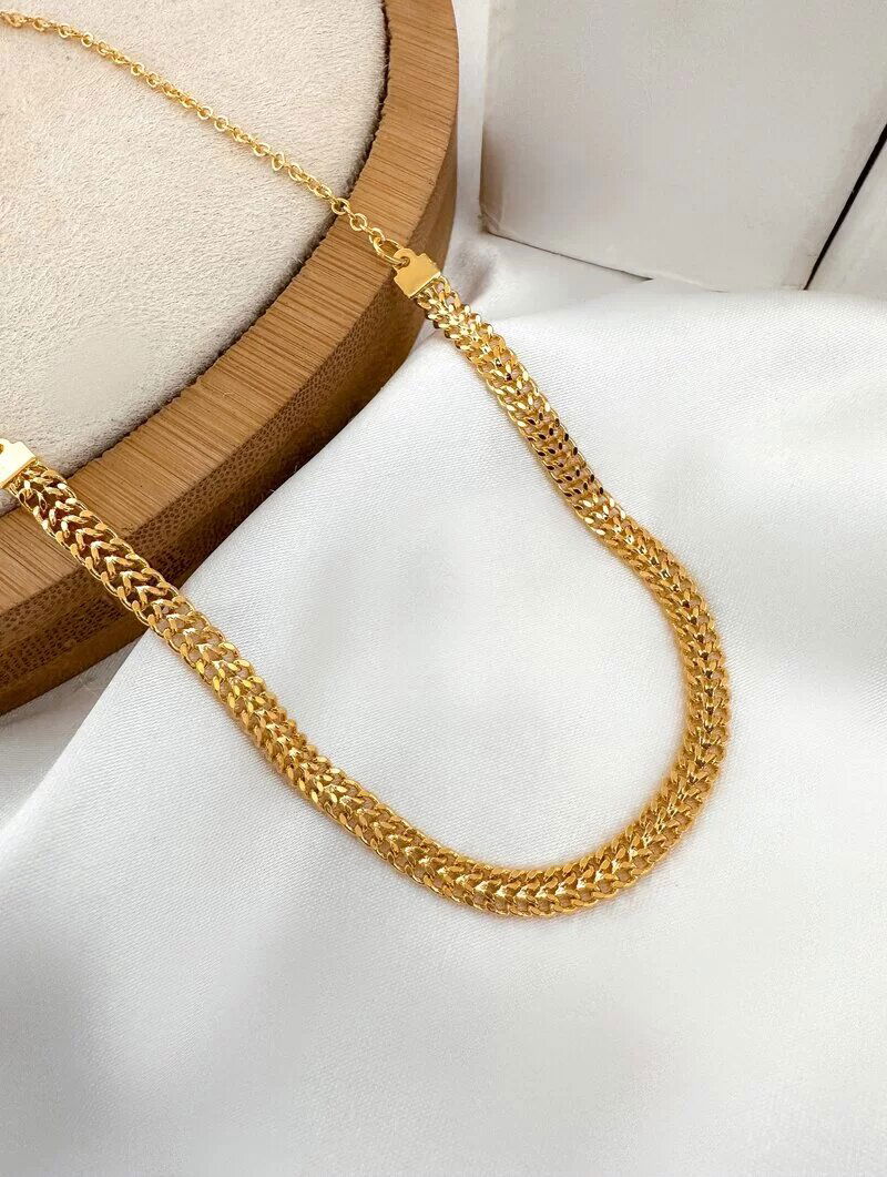 Colar Folheado a Ouro 18k Corrente Vazada