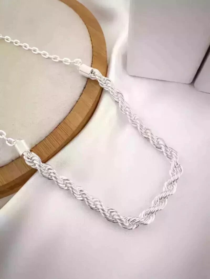 Colar Folheado a Ouro 18k e Prata 925 Cordão Baiano 10MM