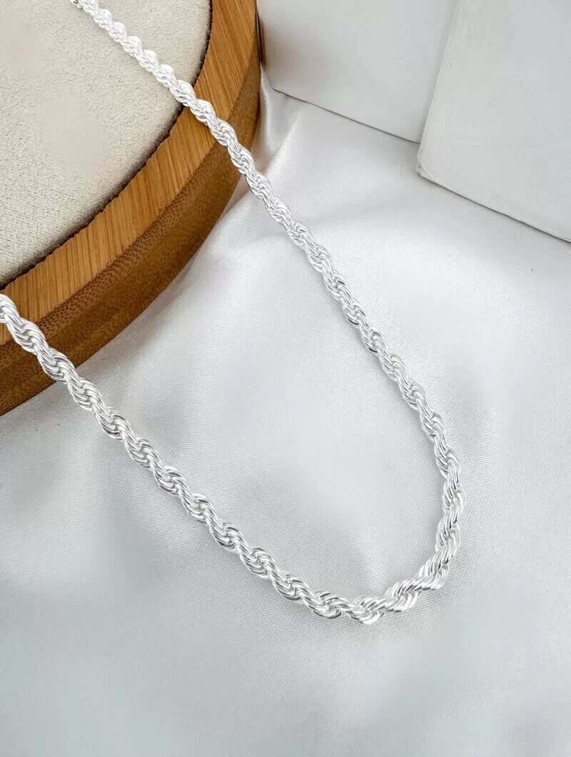 Colar Folheado a Ouro 18k e Prata 925 Cordão Baiano