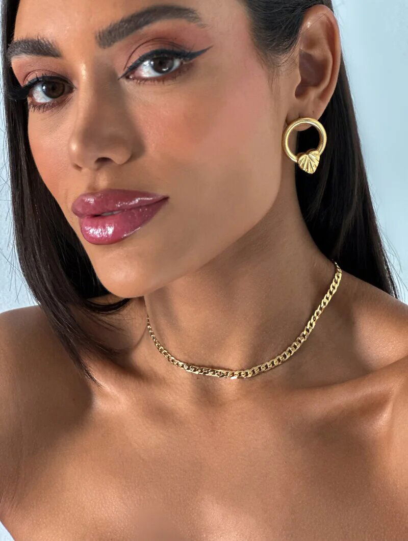 COLAR FOLHEADO A OURO 18K E PRATA 925 CORRENTE ELO.