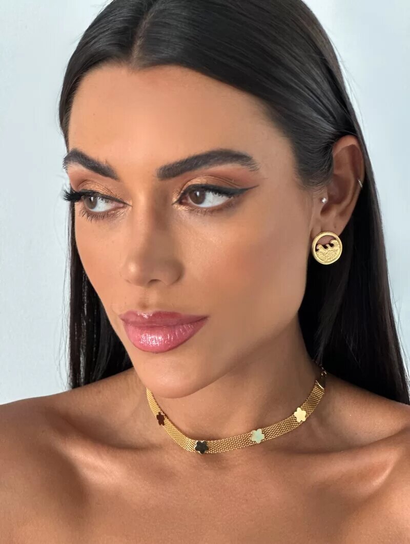 Colar Folheado a Ouro 18k e Prata 925 Manta com Estrelas