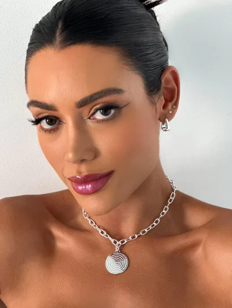 Colar Folheado a Ouro 18k e Prata 925 Pingente Medalha Pai Nosso