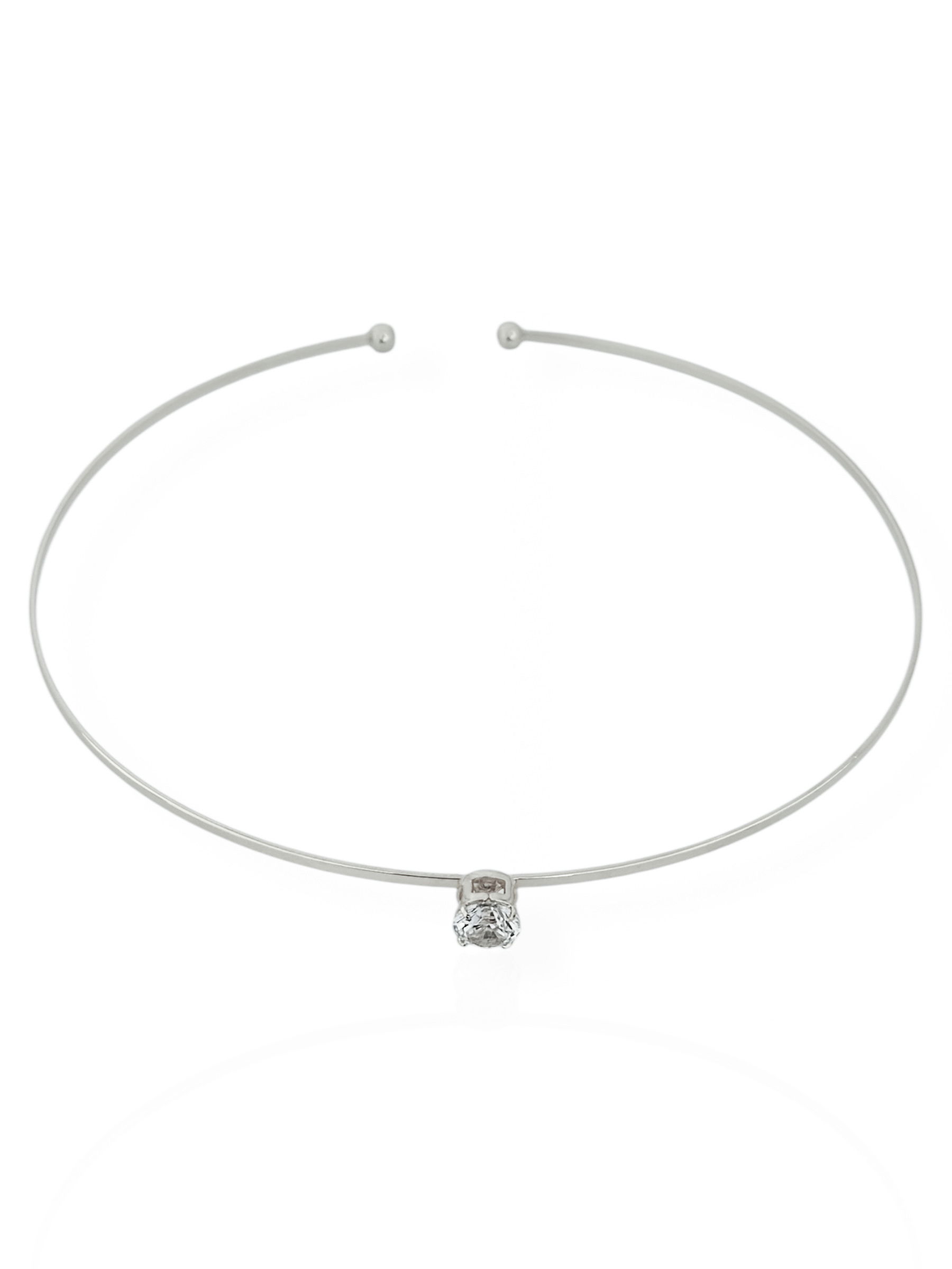 Colar Folheado a Ouro 18k e Prata Aro Com Ponto de Luz