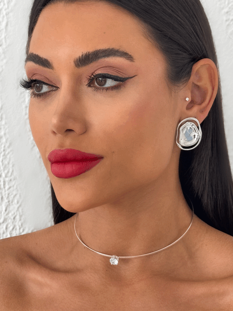 Colar Folheado a Ouro 18k e Prata Aro Com Ponto de Luz