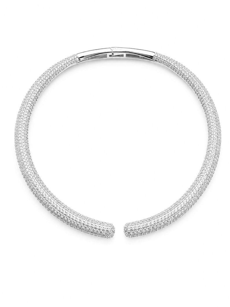 Colar Folheado a Ouro 18k e Prata Aro Cravejado