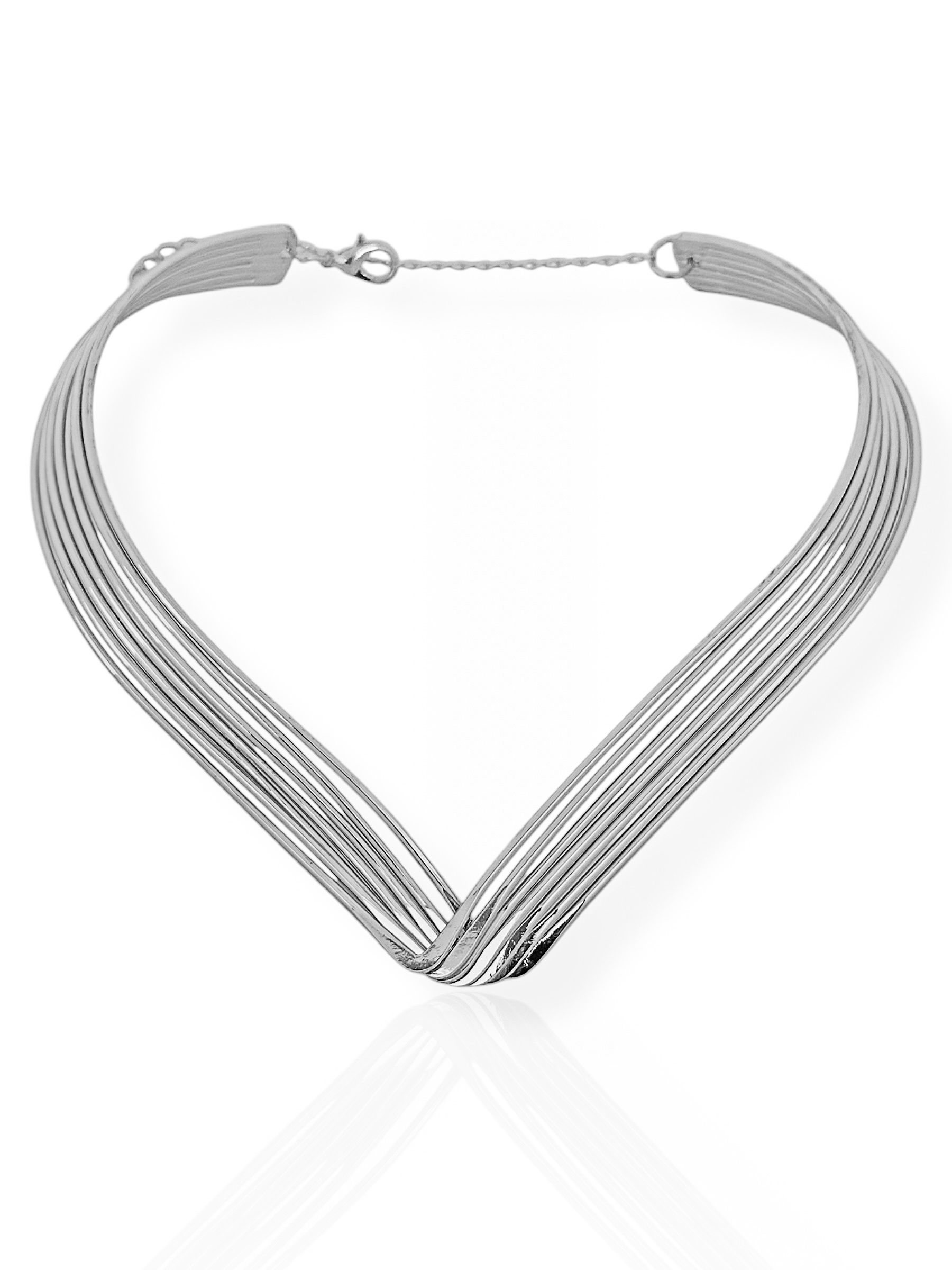 Colar Folheado a Ouro 18k e Prata Aro Fios Design V
