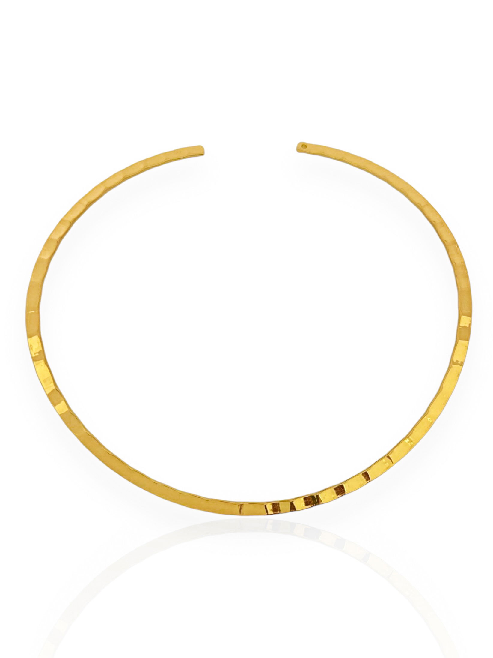 Colar Folheado a Ouro 18k e Prata Aro Martelado