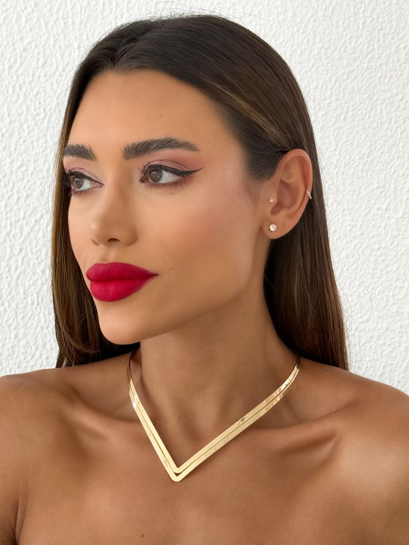 Colar Folheado a Ouro 18k e Prata Aro V