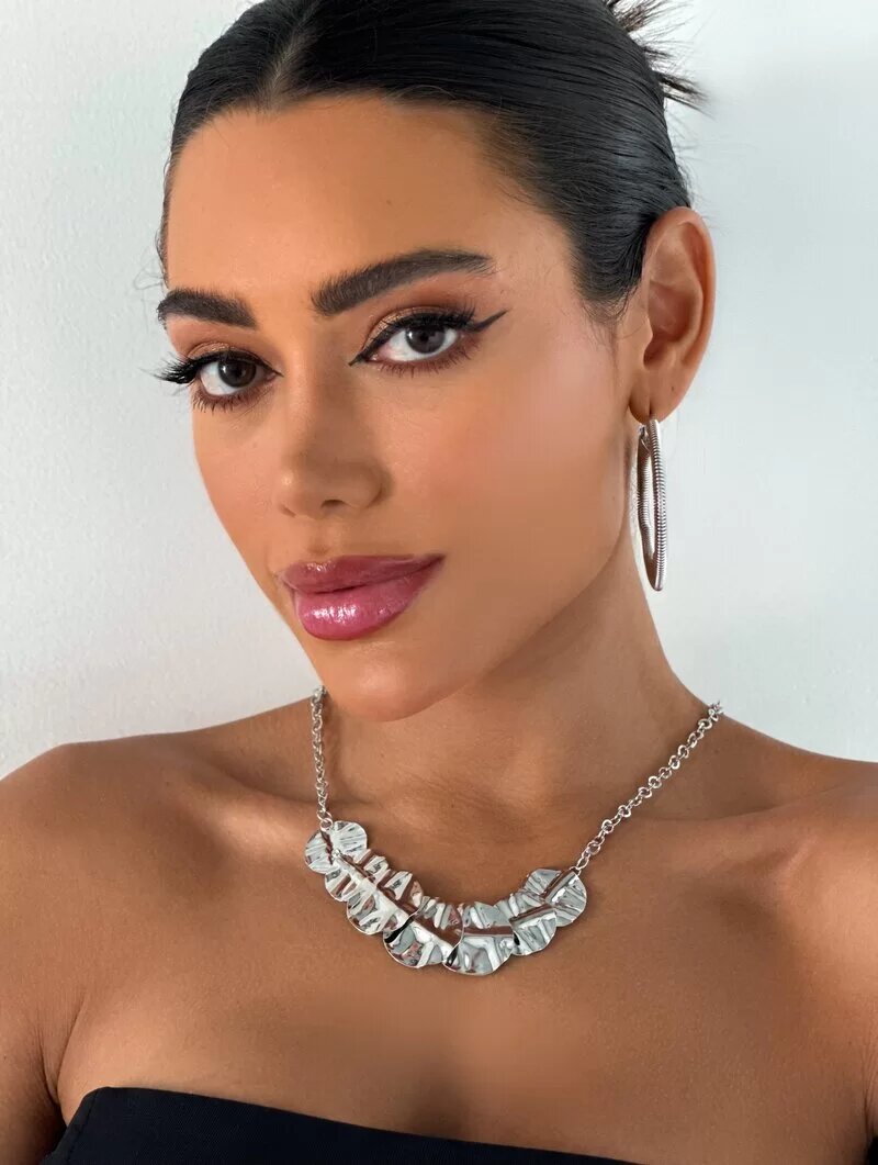 Colar Folheado a Ouro 18k e Prata Bottons Martelados