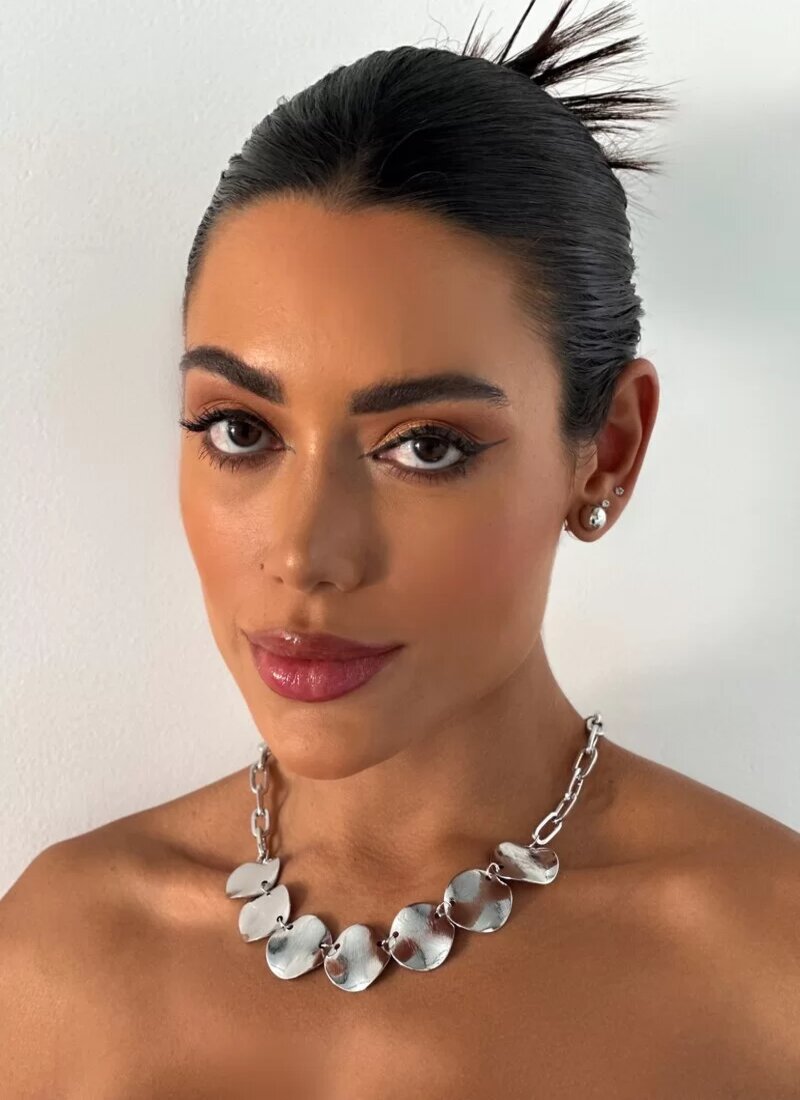 Colar Folheado a Ouro 18k e Prata Bottons Martelados Lisos