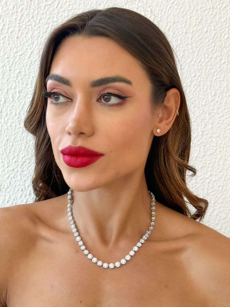 Colar Folheado a Ouro 18k e Prata Círculos de Zircônia
