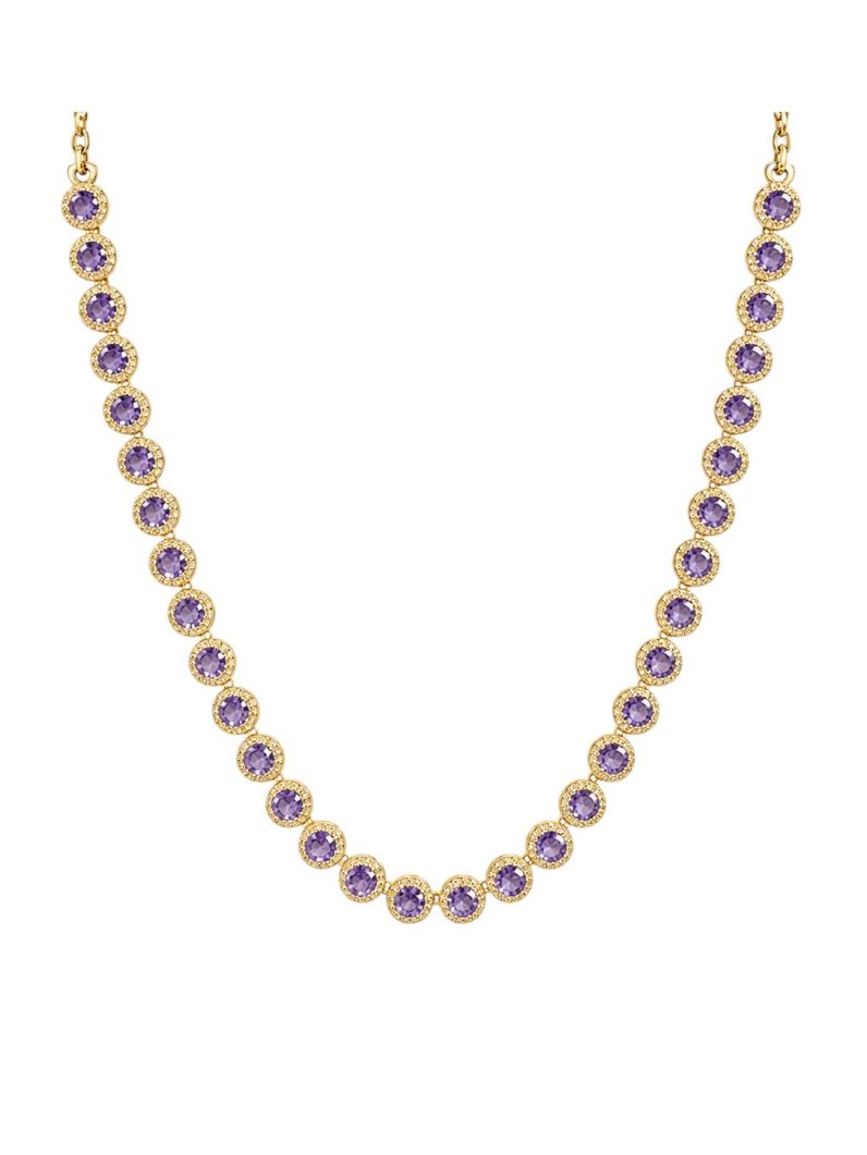 Colar Folheado a Ouro 18k e Prata Círculos de Zircônia