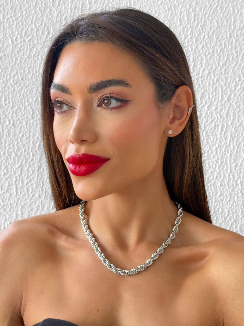 Colar Folheado a Ouro 18k e Prata Cordão Baiano M