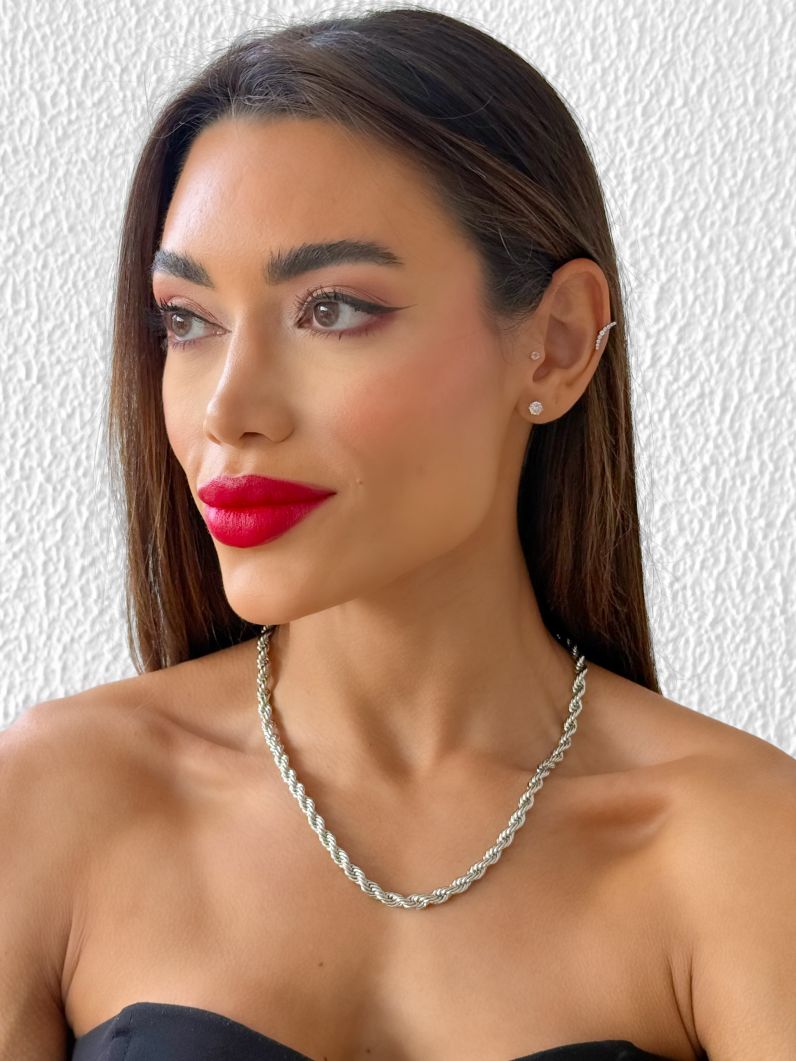 Colar Folheado a Ouro 18k e Prata Cordão Baiano P