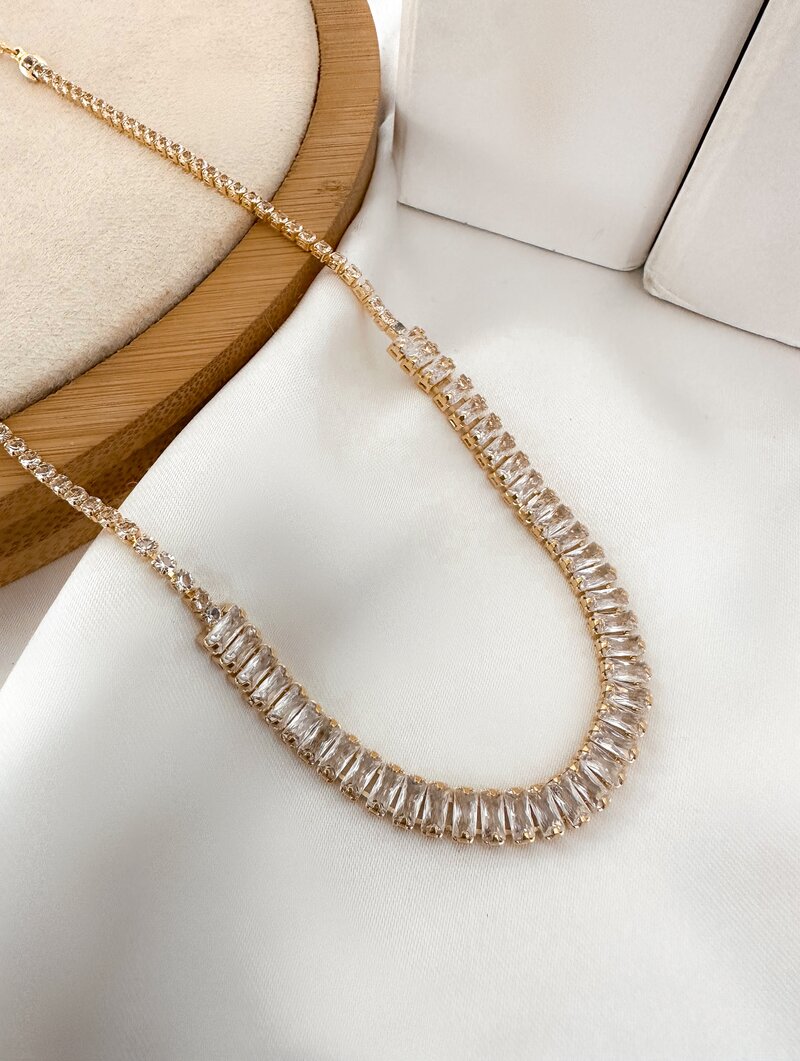 Colar Folheado a Ouro 18k e Prata Corrente de Navetes