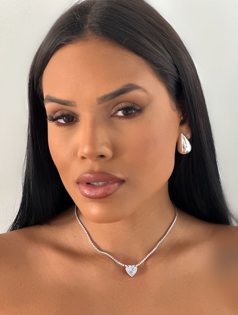 Colar Folheado a Ouro 18k e Prata Corrente de Zircônias