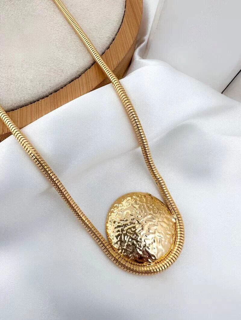 Colar Folheado a Ouro 18K e Prata Corrente Rabo de Tatu Botton