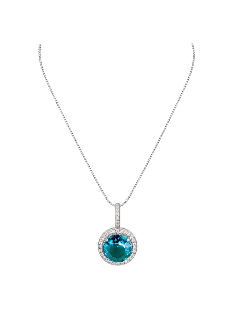 Colar Folheado a Ouro 18k e Prata Design Circulo Cravejado
