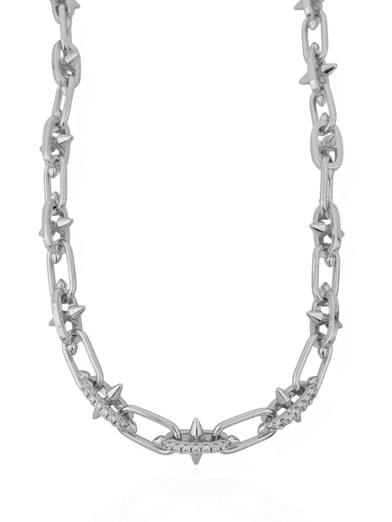 Colar Folheado a Ouro 18k e Prata Design Elos Modernos Detalhados