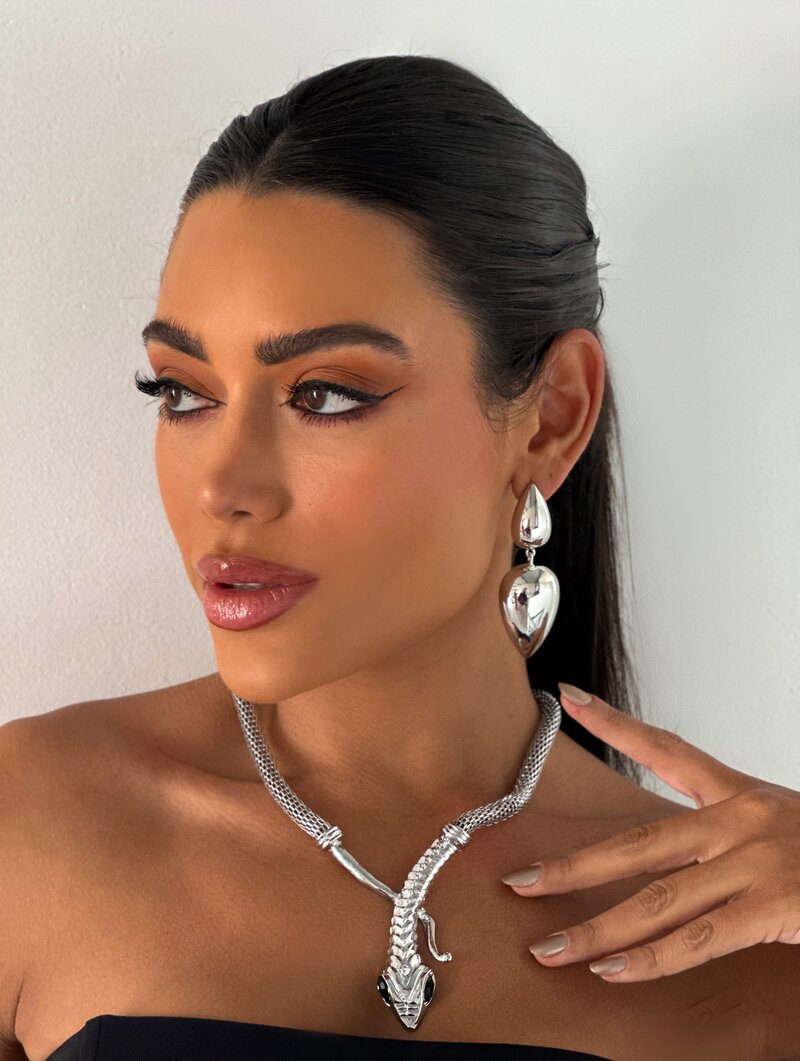 Colar Folheado a Ouro 18k e Prata Design Serpente