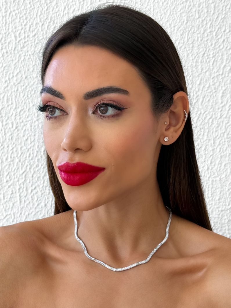 Colar Folheado a Ouro 18k e Prata Design Trabalhado em Navetes
