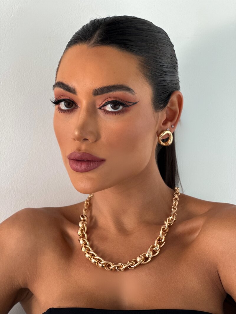 Colar Folheado a Ouro 18k e Prata Elos com Entremeios Lisos