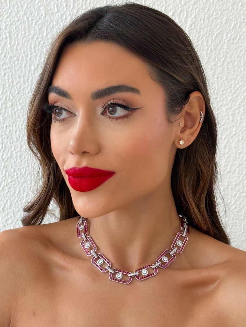 Colar Folheado a Ouro 18k e Prata Elos Cravejados