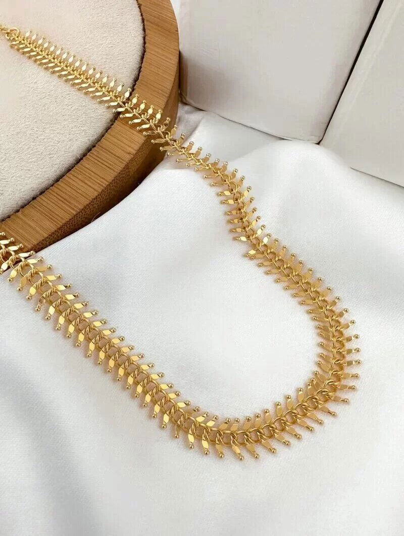 Colar Folheado a Ouro 18k e Prata Elos e Escamas