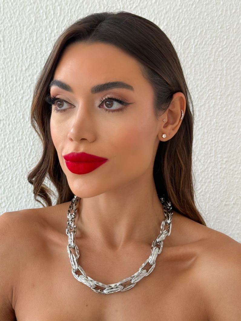 Colar Folheado a Ouro 18k e Prata Elos Martelados
