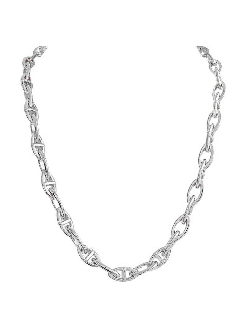 Colar Folheado a Ouro 18k e Prata Elos Modernos Lisos