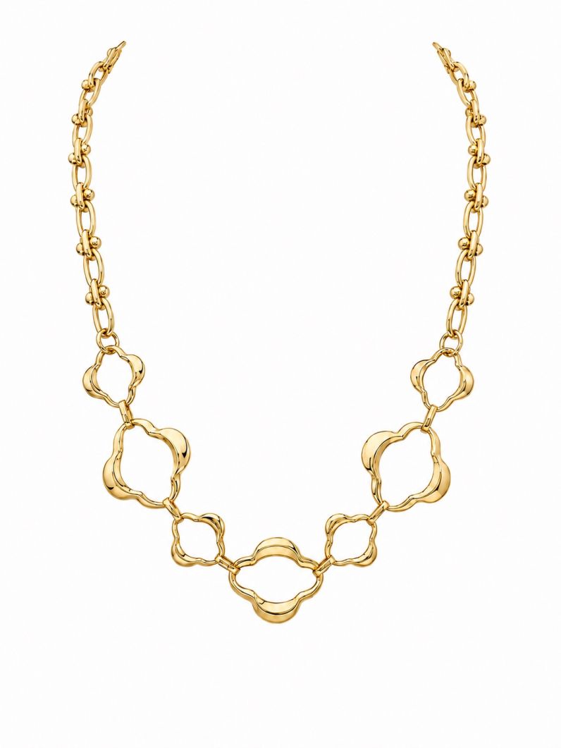 Colar Folheado a Ouro 18k e Prata Elos Orgânicos