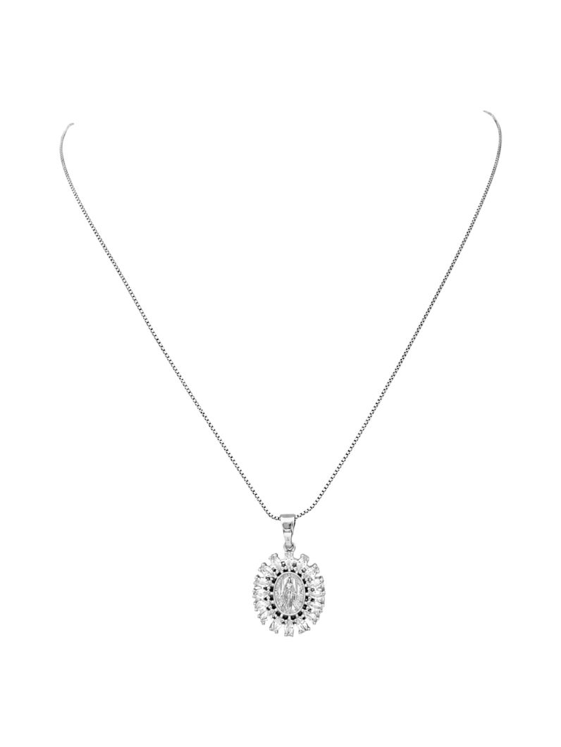 Colar Folheado a Ouro 18k e Prata Espirito Santo com Zirconias