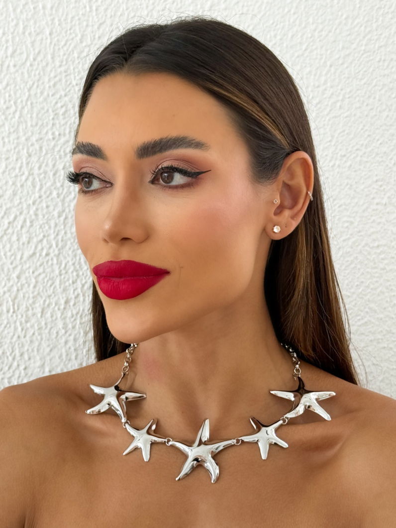Colar Folheado a Ouro 18k e Prata Estrelas do Mar