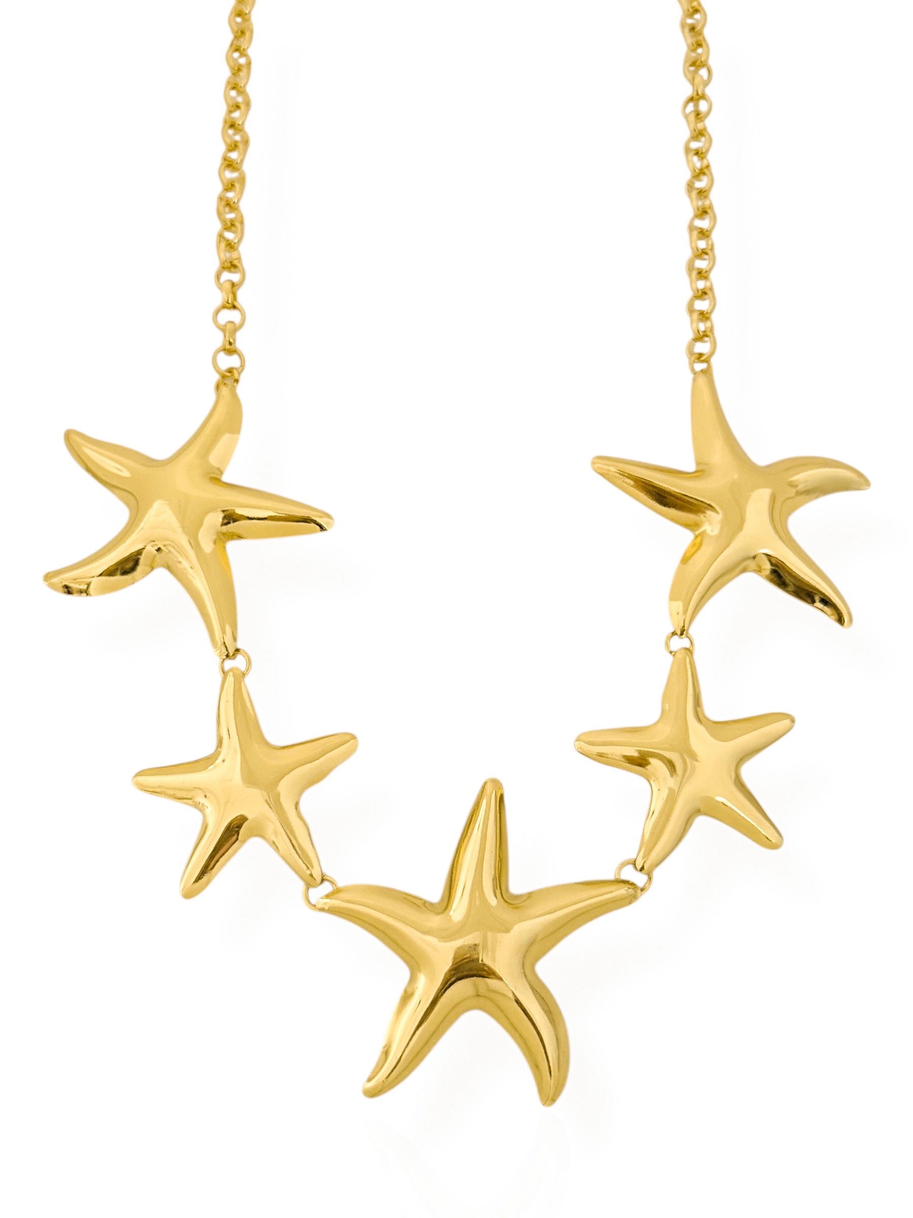 Colar Folheado a Ouro 18k e Prata Estrelas do Mar