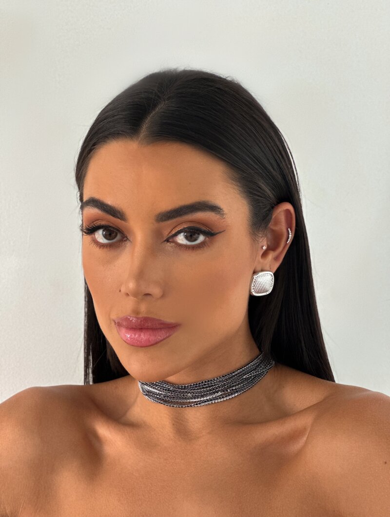 Colar Folheado a Ouro 18k e Prata Fios de Micro Zircônias